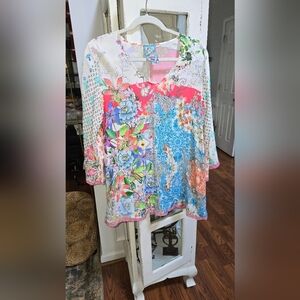 Johnny Was Floral Top Size M